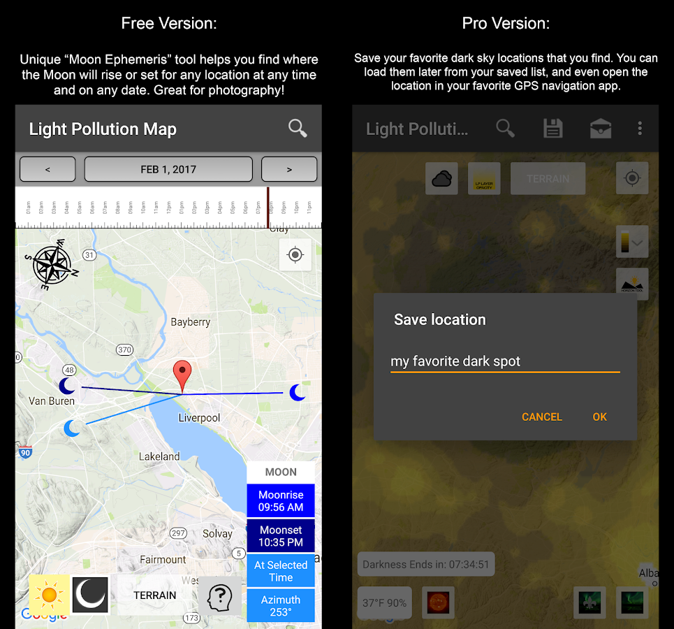 Light Pollution Map - Dark Sky – Android-apps på Google Play