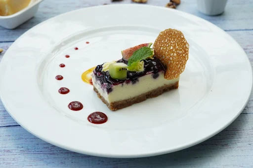 Blueberry Triple Cheese Cake Slice