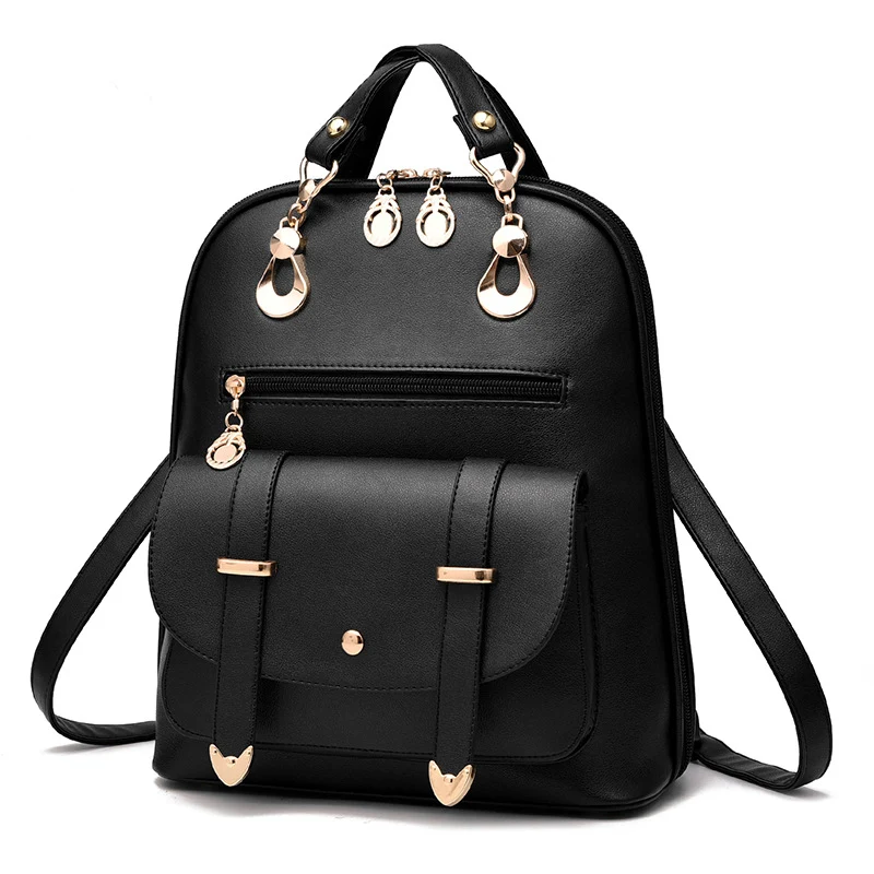 Sac à dos femme mode cuir PU double usage, chic et pratique. Parfait pour transporter vos affaires avec style et confort au quotidien, polyvalent et tendance.