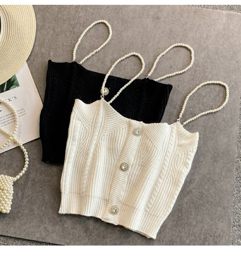 Title 14, Knitted Camisole Over Top Of Tube Top French Cl...