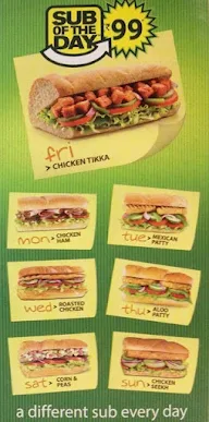 Subway menu 4