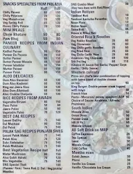 SNS Food Bank menu 1