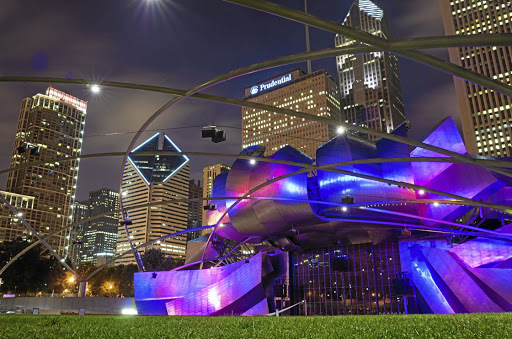 The Jay Pritzker Pavilion is an outdoor concert venue.