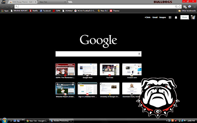 UGA Dawg Theme chrome extension