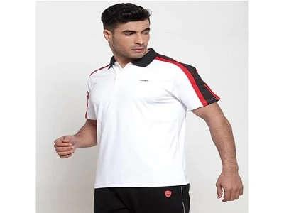 Patanjali Sportswear-Men-Red/White-L - L size