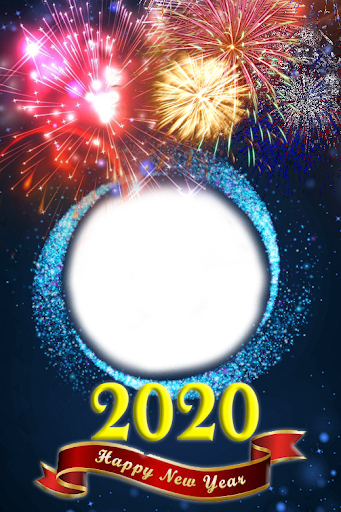 Happy new year 2020 photo editing background