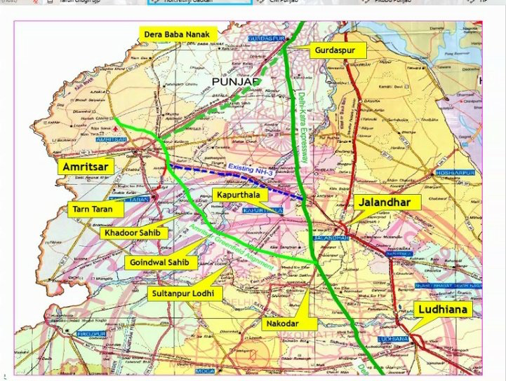 Delhi Katra Expressway map