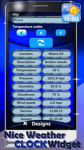 Nice Weather Clock Widget