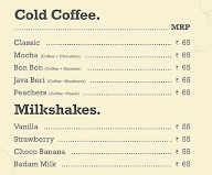 Cothas Coffee menu 1