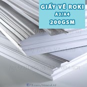 10 Tờ Giấy Roki Trắng A3 A4 Dày 200Gsm Vẽ Chì, Marker, Màu Bột, Chì Màu, Gouache, Bột Màu, Phấn