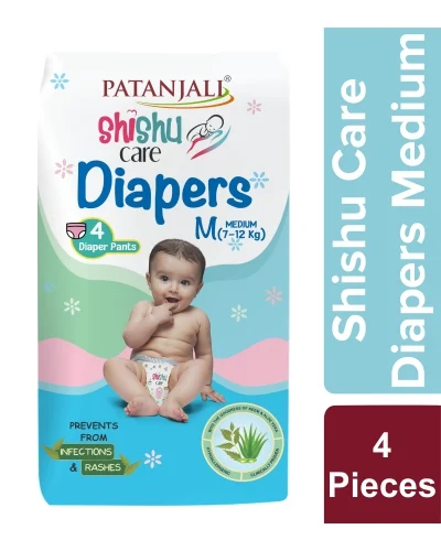 Patanjali Shishu Care Baby Diaper (Medium-4) - 120 gm