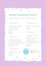 Dessert Drama By Khyati menu 2