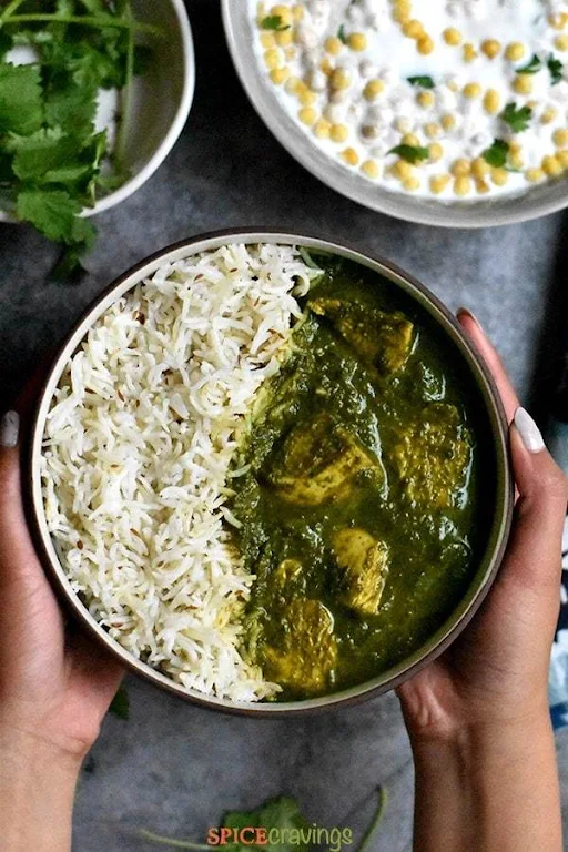 Palak Paneer Rice Bowl