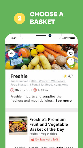 Screenshot Phenix, anti-waste groceries