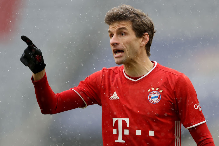 Thomas Müller of Bayern Muenchen reacts during the Bundesliga match against Freiburg at Allianz Arena on January 17, 2021 in Munich