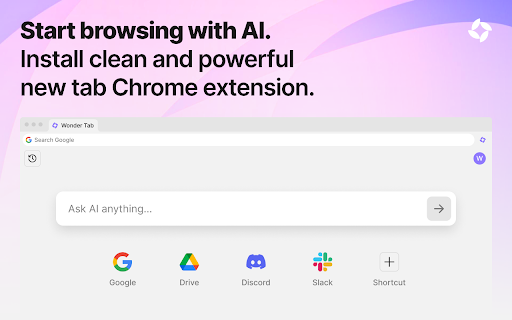 Wonder Tab - AI-powered new tab