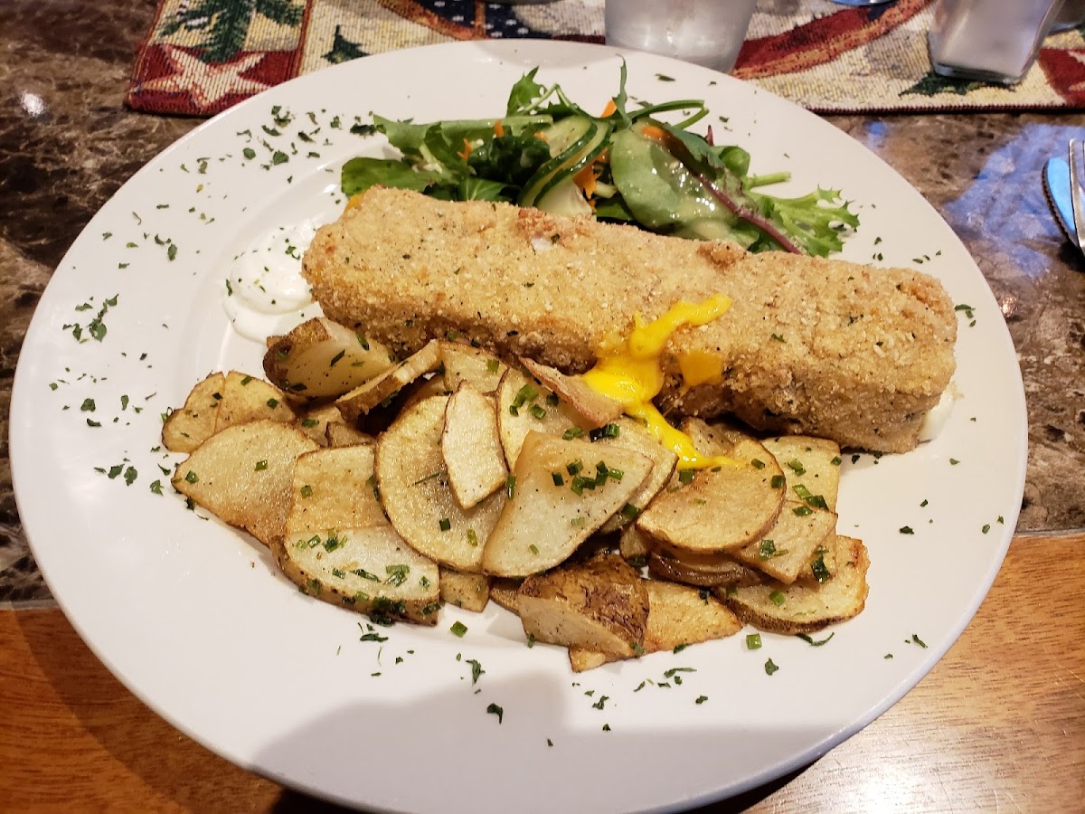 Fried cheese kabob