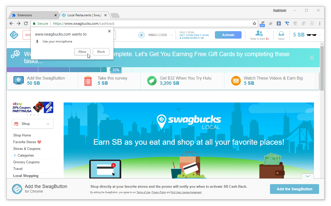 Swaggy [BETA] – more accessible Swagbucks Preview image 4