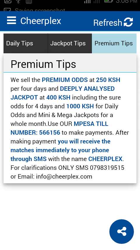 Betting Tips - Cheerplex Screen 3