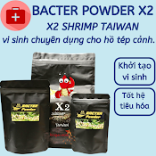 Vi Sinh Bột X2 Bacter Powder Từ Trại Tép X2 Shrimp Đài Loan Vi Sinh Chuyên Dụng Cho Hồ Tép Cảnh - Hingaostore.