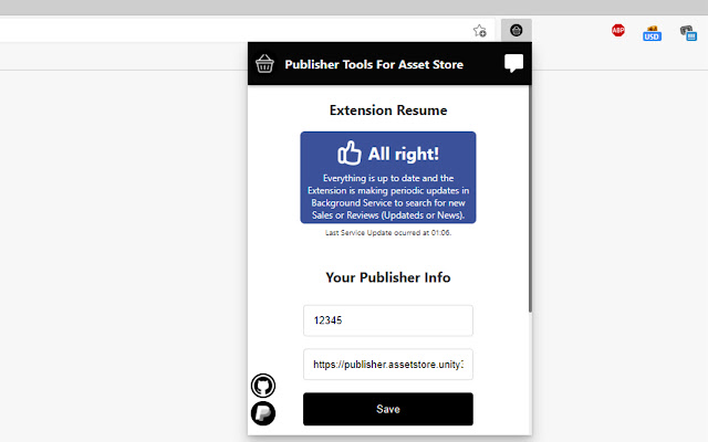 Publisher Tools For Asset Store chrome extension