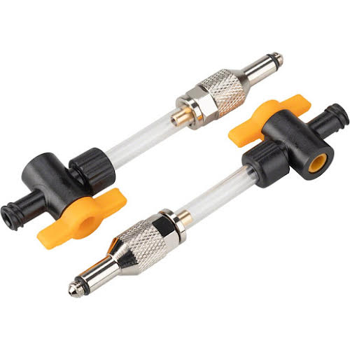 Jagwire Elite DOT Bleed Kit Universal Adapters w/ 1/4-Turn Valves, Pair