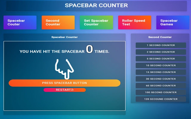 Spacebar Counter tool