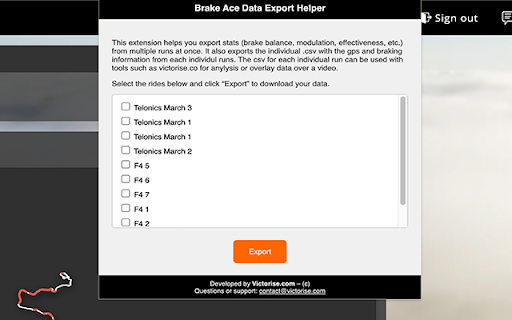 Brake Ace Data Export Helper screenshot 3