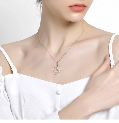 Title 7, Ring&Envelope Pendant S925 Sterling Silver Gold...