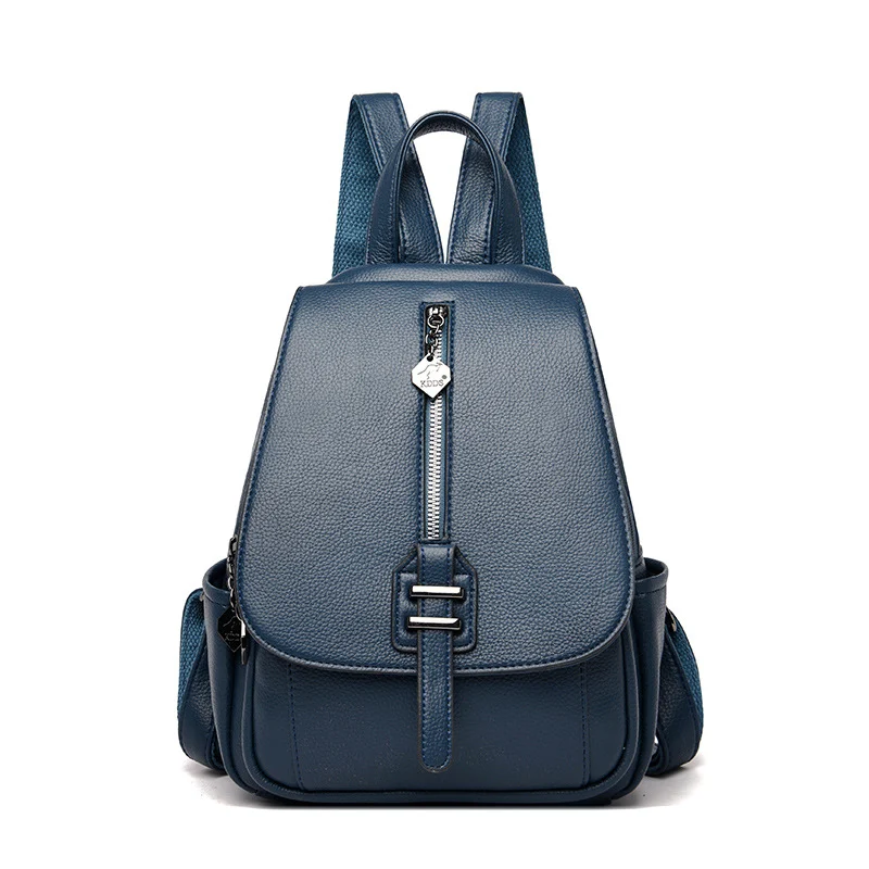 Mochila de cuero suave para mujer práctica y a la moda ideal para viajes, cómoda y con estilo, perfecta para llevar todo.