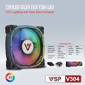 Fan Tản Nhiệt Case Led V304 Led 12Cm