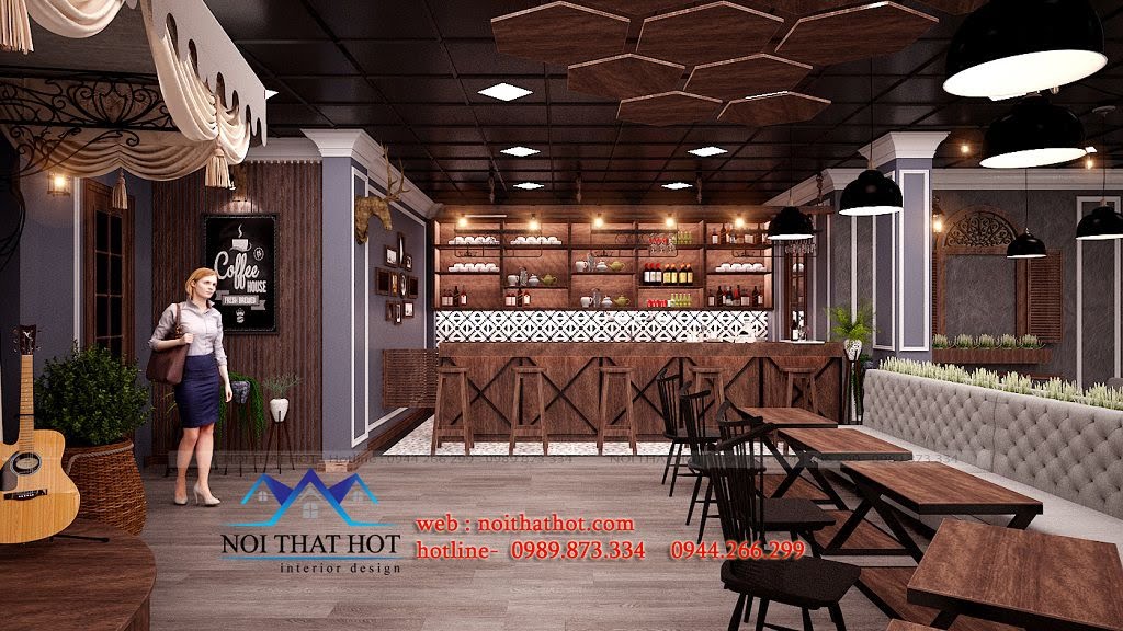 thiết kế quán cafe