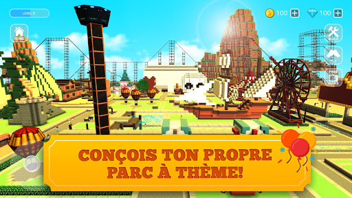 Code Triche Roller Coaster Craft: Construction d'Attractions  APK MOD (Astuce) screenshots 1