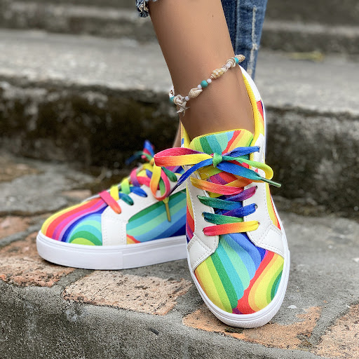 Title 8, Ladies Gradient Sports Shoes, Street Fashion C...