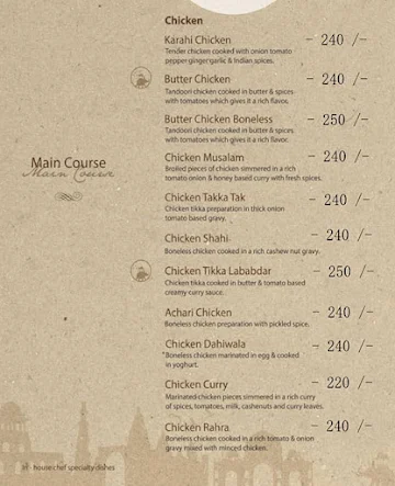 Hotel Thoranam menu 