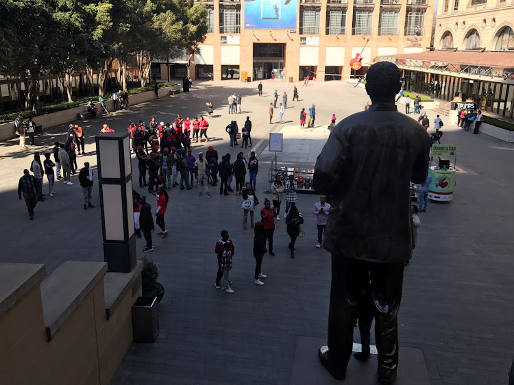 EFF student protest at Mandela Square.