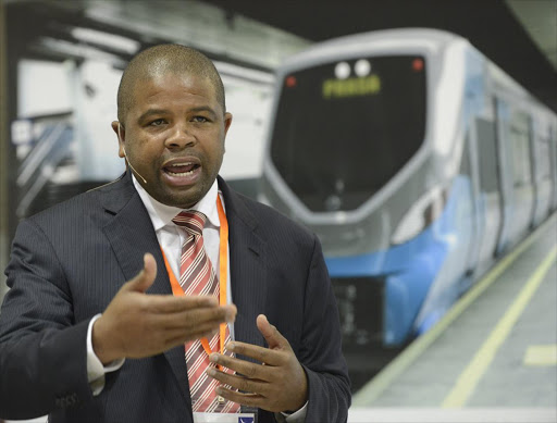Prasa CEO Lucky Montana speaking to the press at the Sandton Convention Centre.