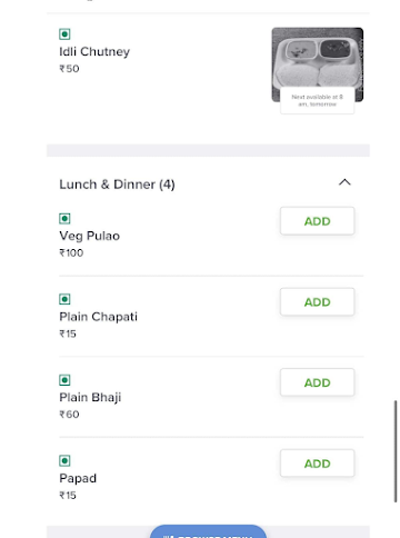 Prasanna Breakfast Centre menu 