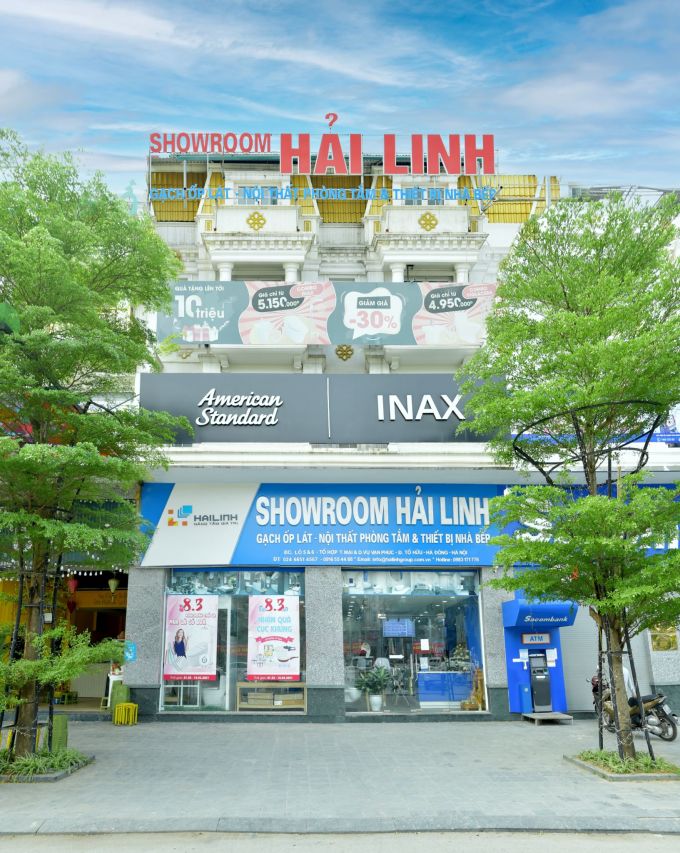 Hệ thống Showroom Hải Linh khang trang, bề thế, mặt tiền rộng