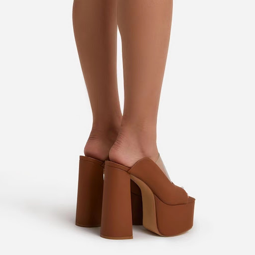 Title 7, Womens Solid Color Thick Heel Sandals Comforta...
