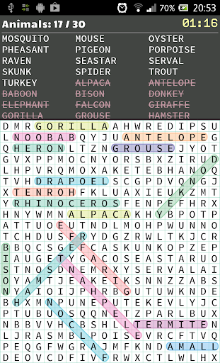 Screenshot Word Search