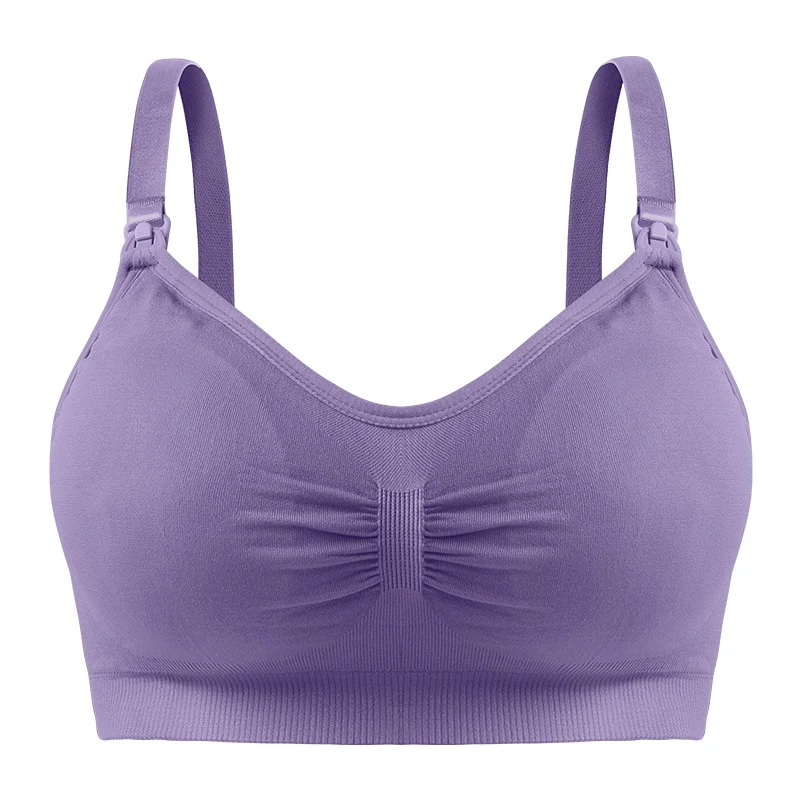 Sujetador inalámbrico de moda para mujer de doble capa sin costuras, extraíble y transpirable para máxima comodidad y sujeción diaria.