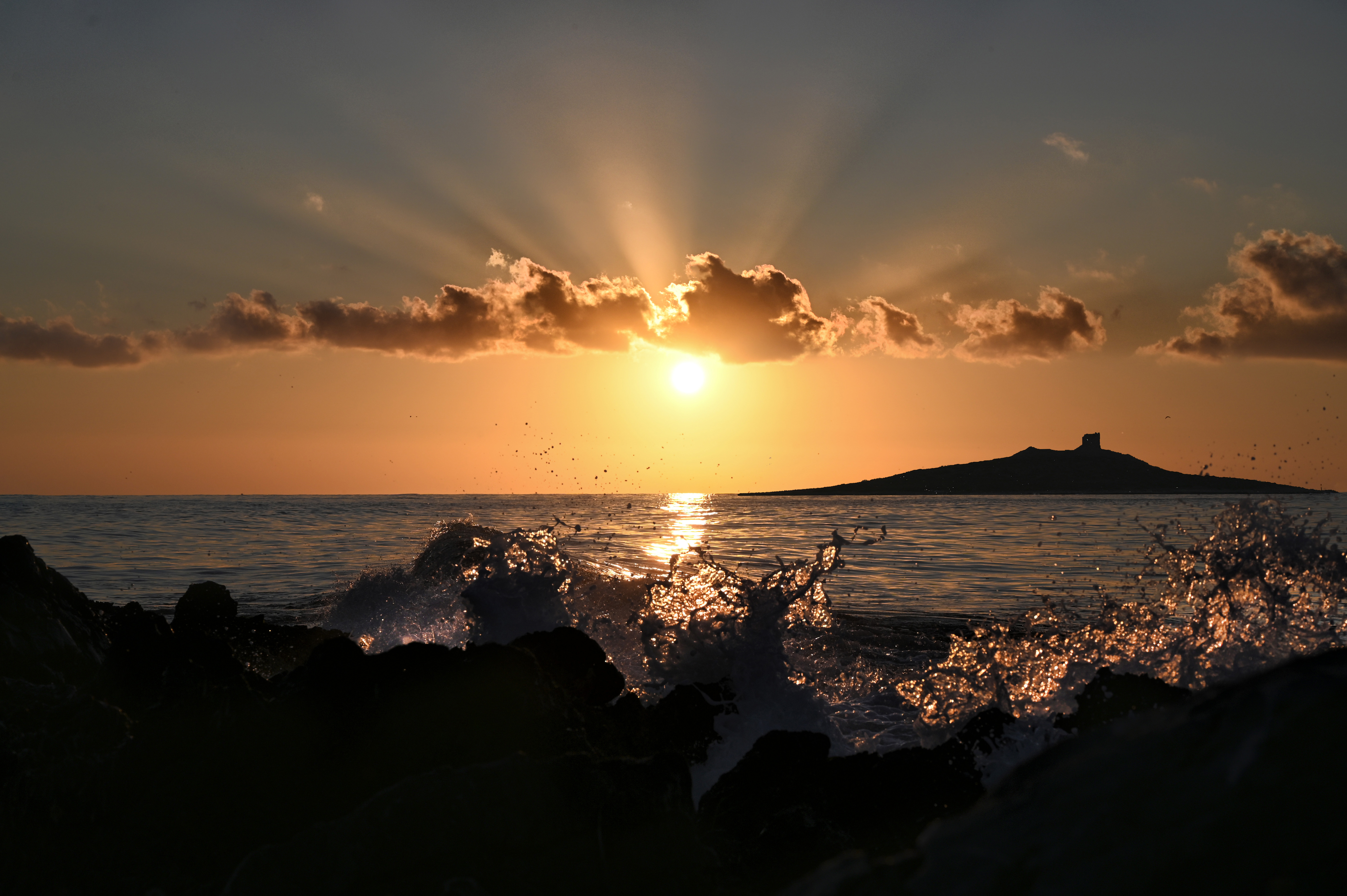 TRAMONTO A ISOLA DELLE FEMMINE di Zino