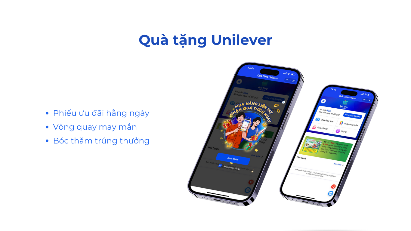 Mini App quà tặng unilever