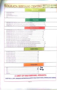 Kolkata Biryani Center menu 1