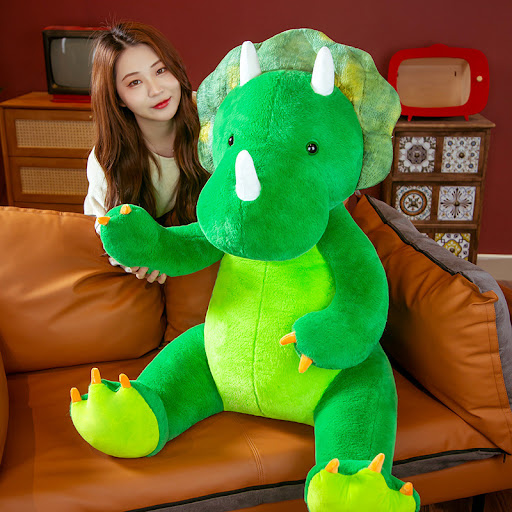 Title 5, Little Green Dinosaur Toy Plush Doll for kids. ...