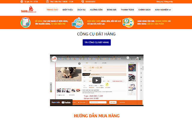 Tiện ích đặt hàng 1688 Order chrome extension