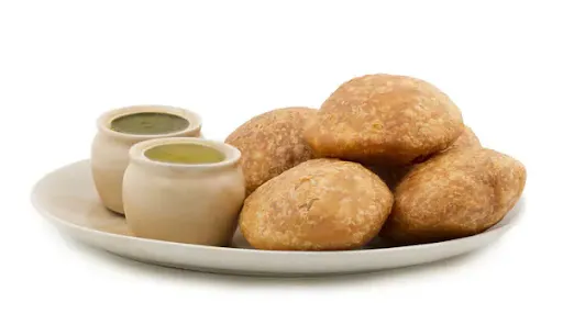 Aloo Kachori [2 Pieces] With Chole Kachori [2 Pieces]