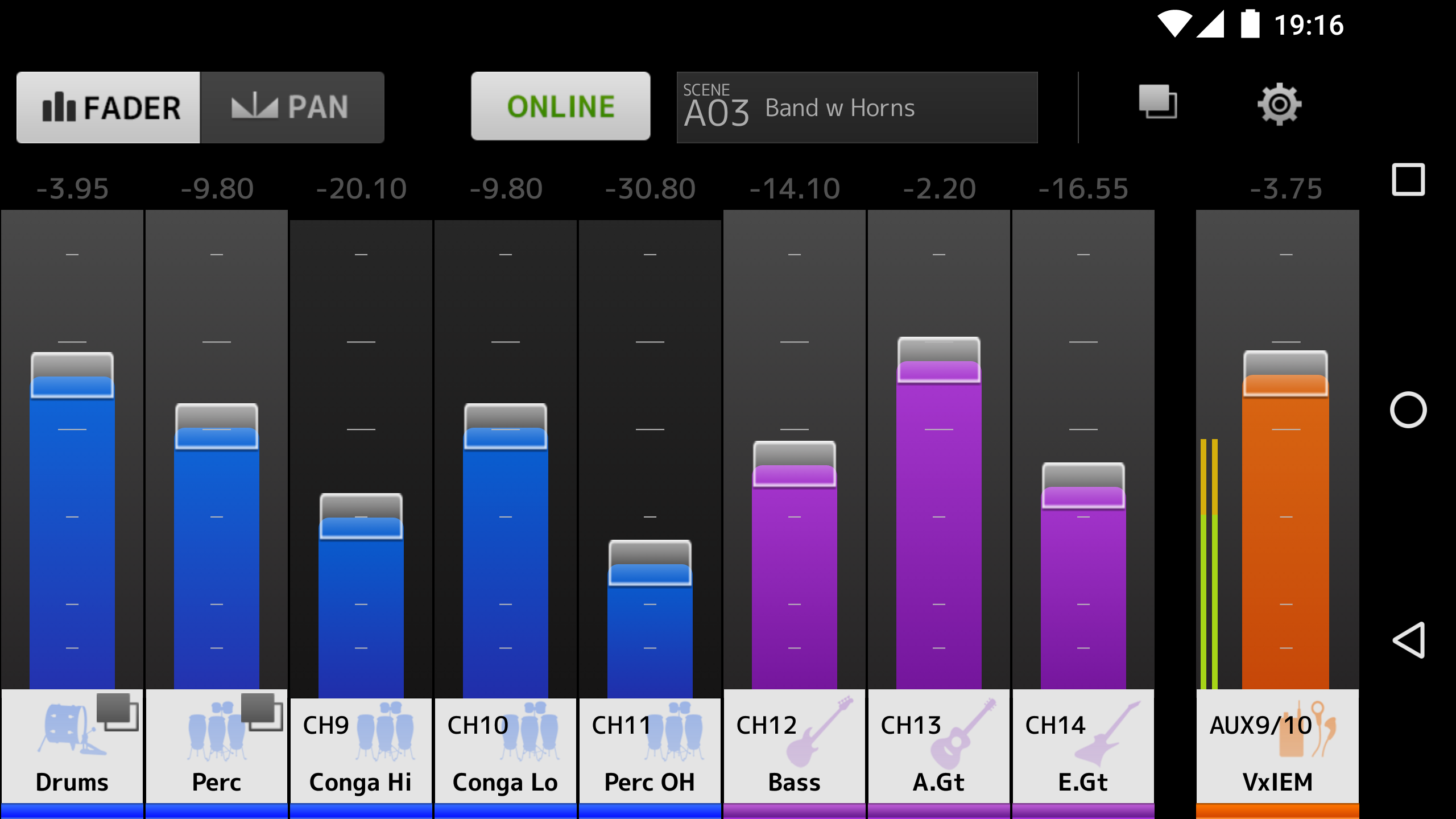 Android application MonitorMix screenshort