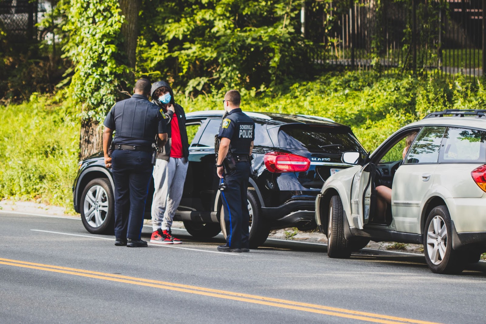 police pull over a driver